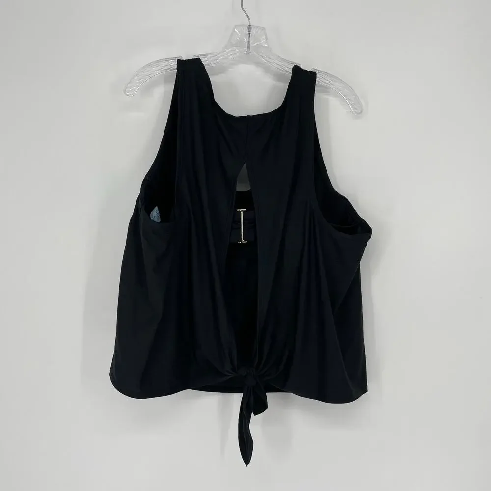 Shade & Shore Black Tankini Top Size 1X